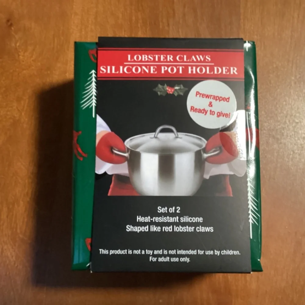 Lobster Claws Silicone Pot Holder New with tag Prewrapped & ready to go